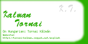 kalman tornai business card