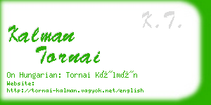 kalman tornai business card